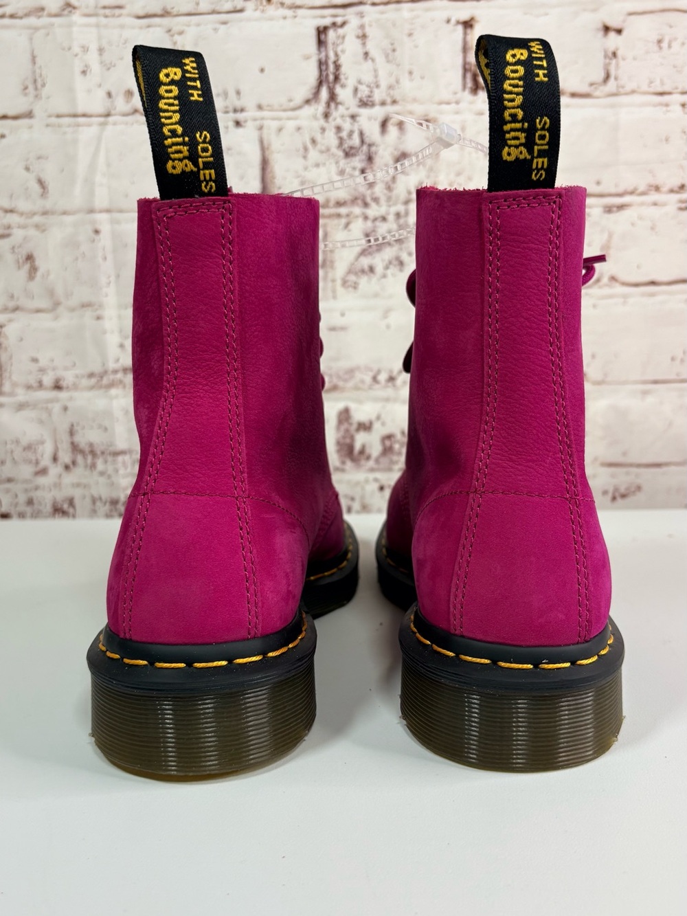 Dr. Martens Women's Hot Pink Lace-Up Leather Boots - Picture 3 of 14